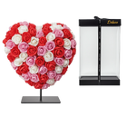 Hart DELUXE op Standaard – Gemixt Rood, Roze & Wit Foam