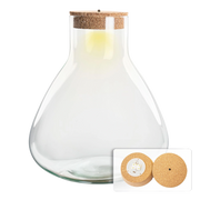 Terrarium fles - Erlenmeyer XL met verlichting in kurk
