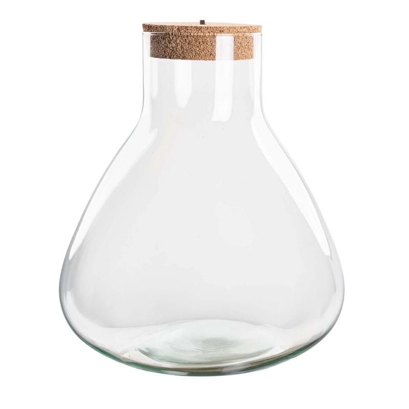 Terrarium fles - Erlenmeyer XL met verlichting in kurk