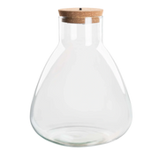 Terrarium fles met kurk - Erlenmeyer met led kurk Everspring
