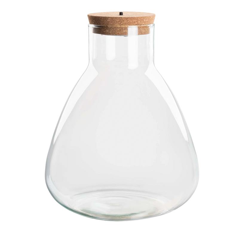 Terrarium fles met kurk - Erlenmeyer met led kurk