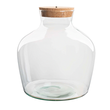 Terrarium fles met kurk - Fat Joe met led kurk