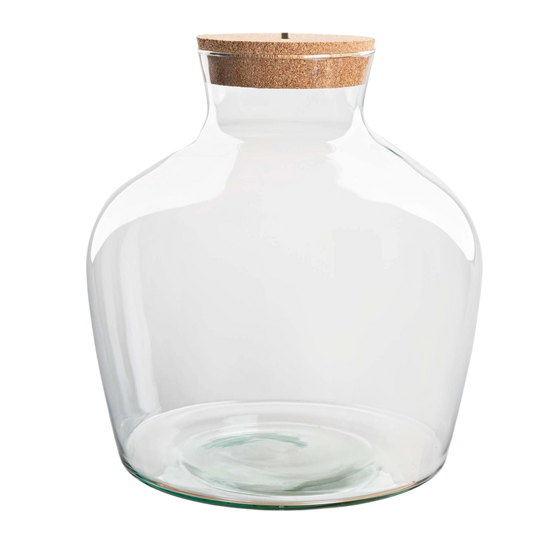 Terrarium fles met kurk - Fat Joe met led kurk