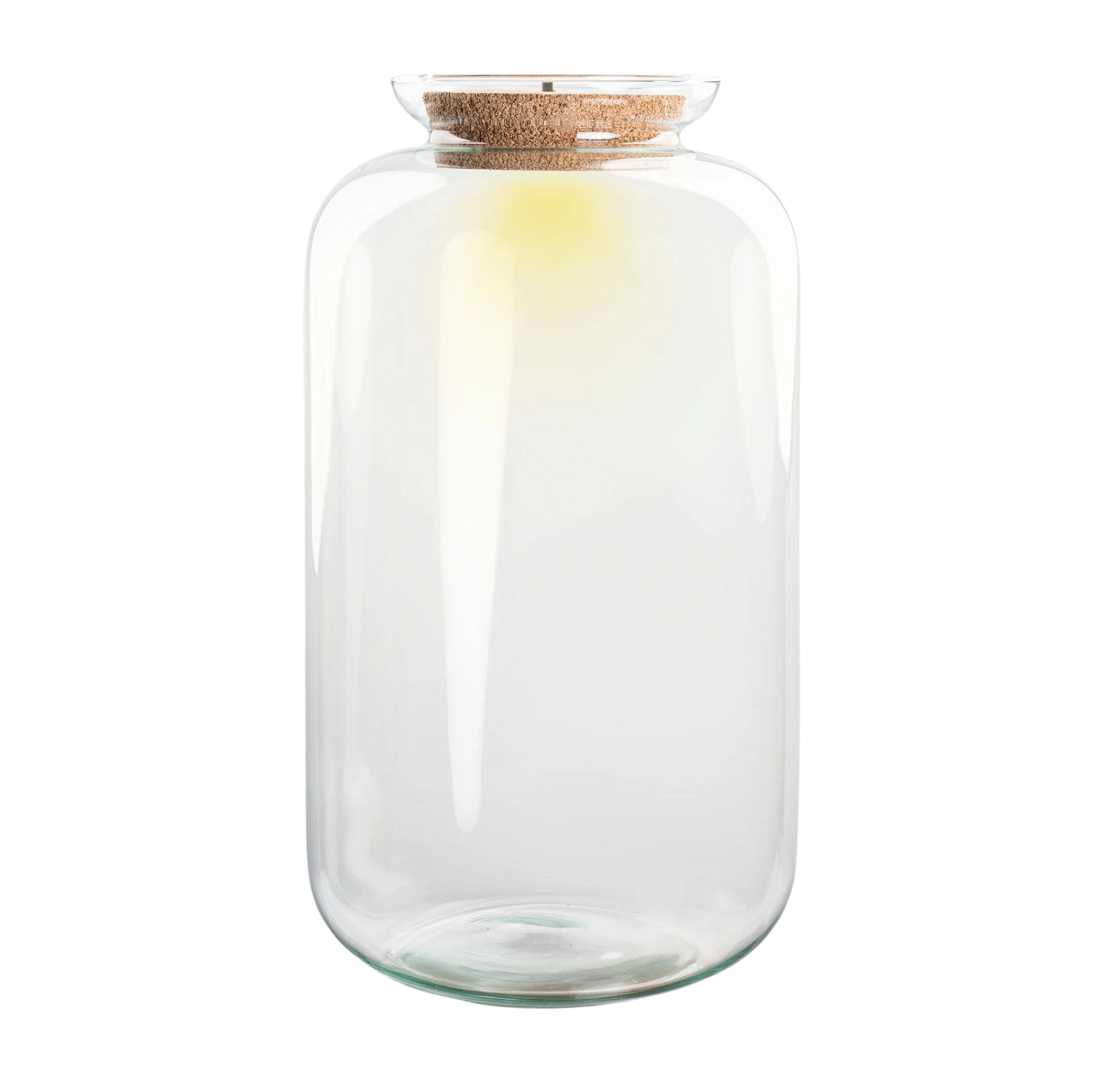 Terrarium fles met verlichting in kurk - Sven XL