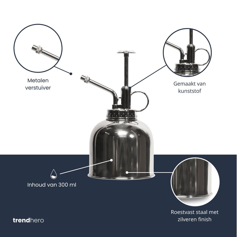 Plantenspuit Zilver RVS - 300 ml