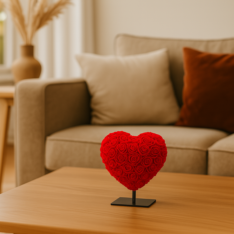 Hart DELUXE op Standaard – Rood Foam