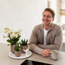 Kolibri Gift Set Slow Living – Witte Orchidee Lausanne in Beige Sierpotten