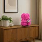 Beer DELUXE op Standaard – Fuchsia Foam met Boeket