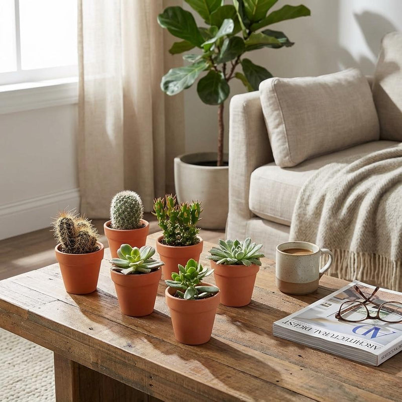 Mini Cactus & Succulenten Mix met Terracotta Potten – 18 Stuks